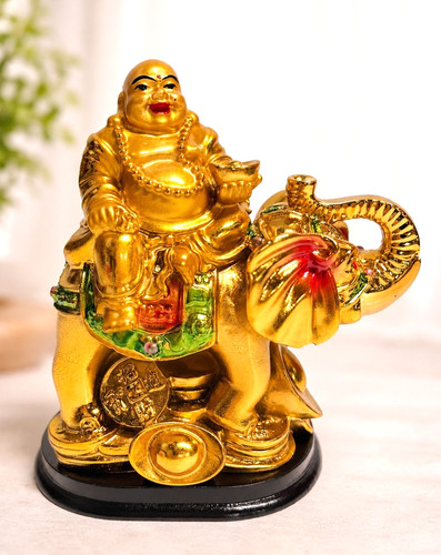 Goldener glücks buddha auf - goldener, glücks-buddha