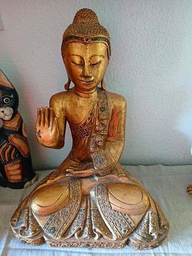 Buddha holz lesen bitte - cm,