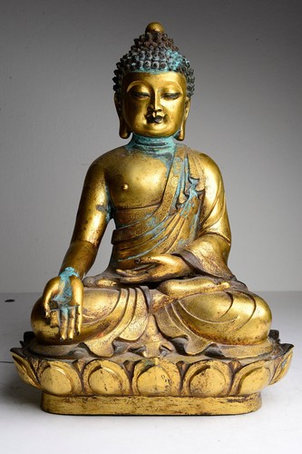 Alter buddha gilt bronze - alter,