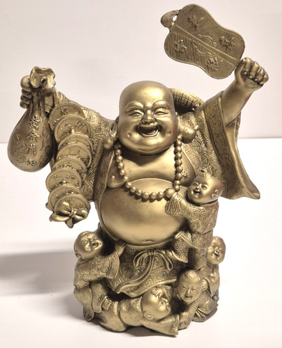 Lachender buddha mit kindern - mit,