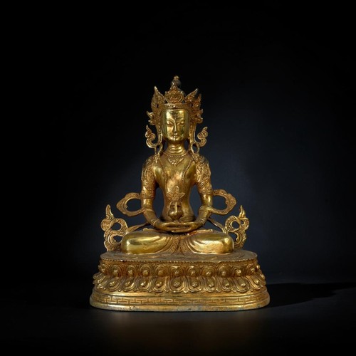 Amitayus buddha figur bronze - buddha,