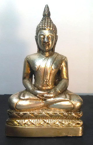 Buddha figur versilbert - buddha,