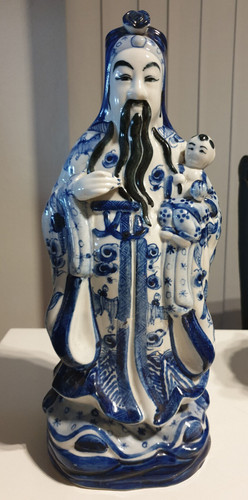 Buddha blau weiß - ,