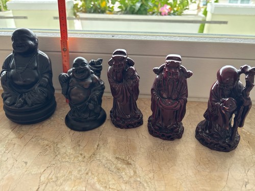 Buddha staturen aus holz - 5,