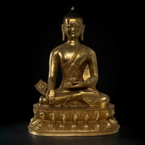 Medizin buddha bronze figur - medizin,