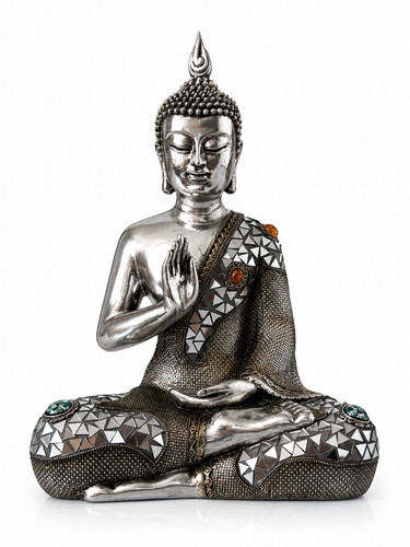Buddha statue silber - statue,