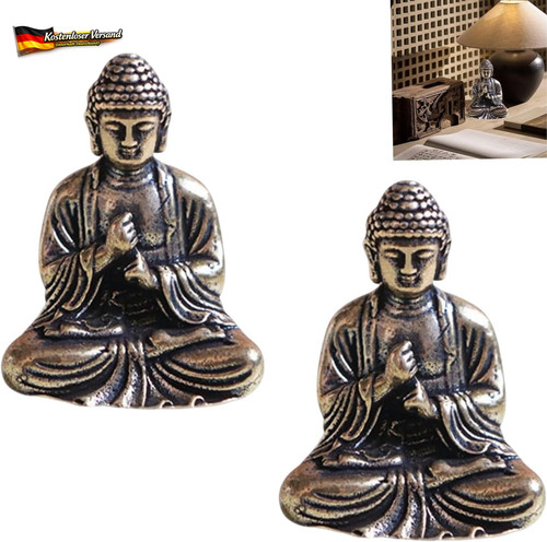 Mini vintage messing buddha - mini,