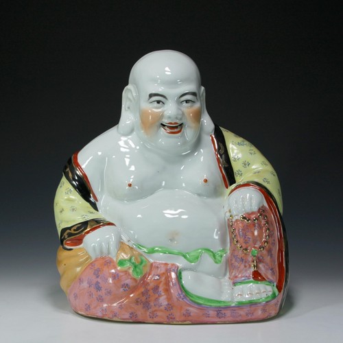 Famille rose laughing buddha - buddha,